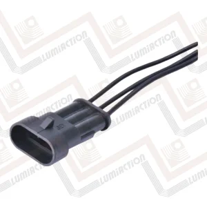 3-pin 3p waterproof male connector harness