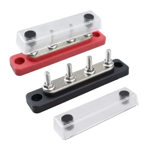 4 Terminal Stud Busbar and Cover